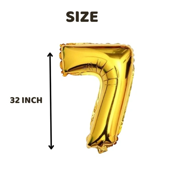 Little Decor 32-Inch Rose Gold Number 7 Foil Balloon - Turkish Rose