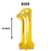 Little Decor 14-Inch Gold Number 1 Foil Balloon - Gold