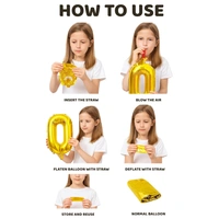 Little Decor 14-Inch Gold Number 0 Foil Balloon - Gold