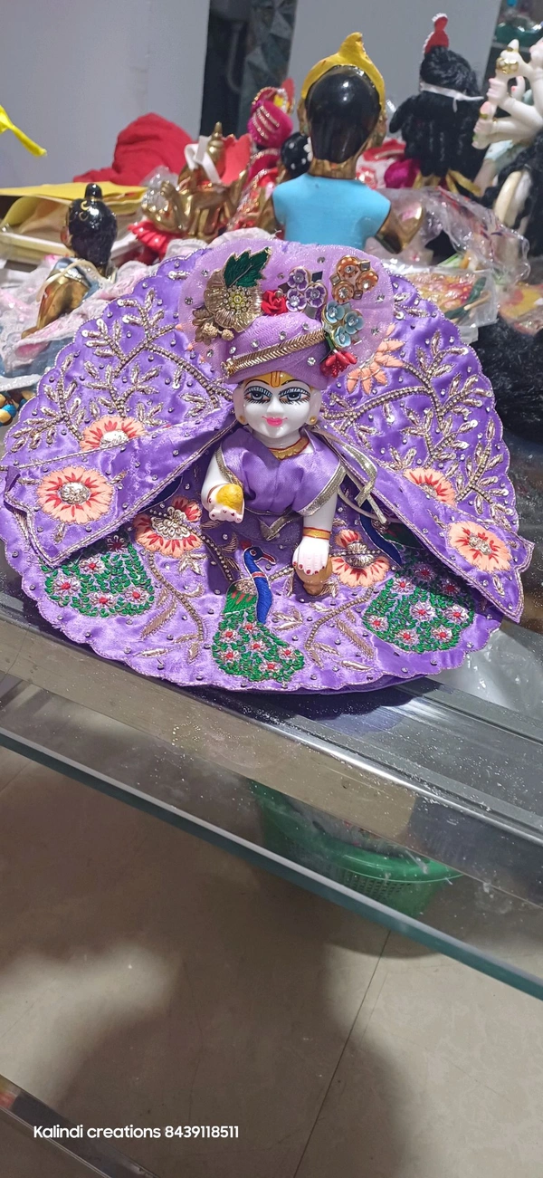 Laddu Gopal. Handmade Zardoshi Dress