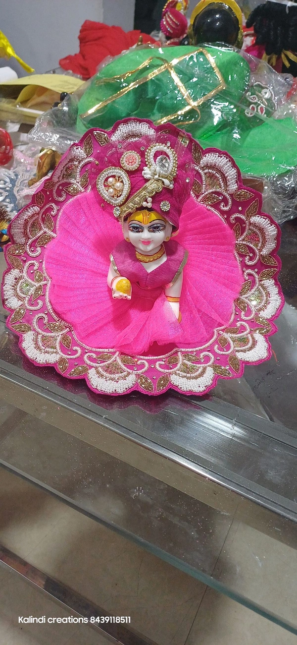 Handmade Zardozi Dress  - Pink Flamingo, 6