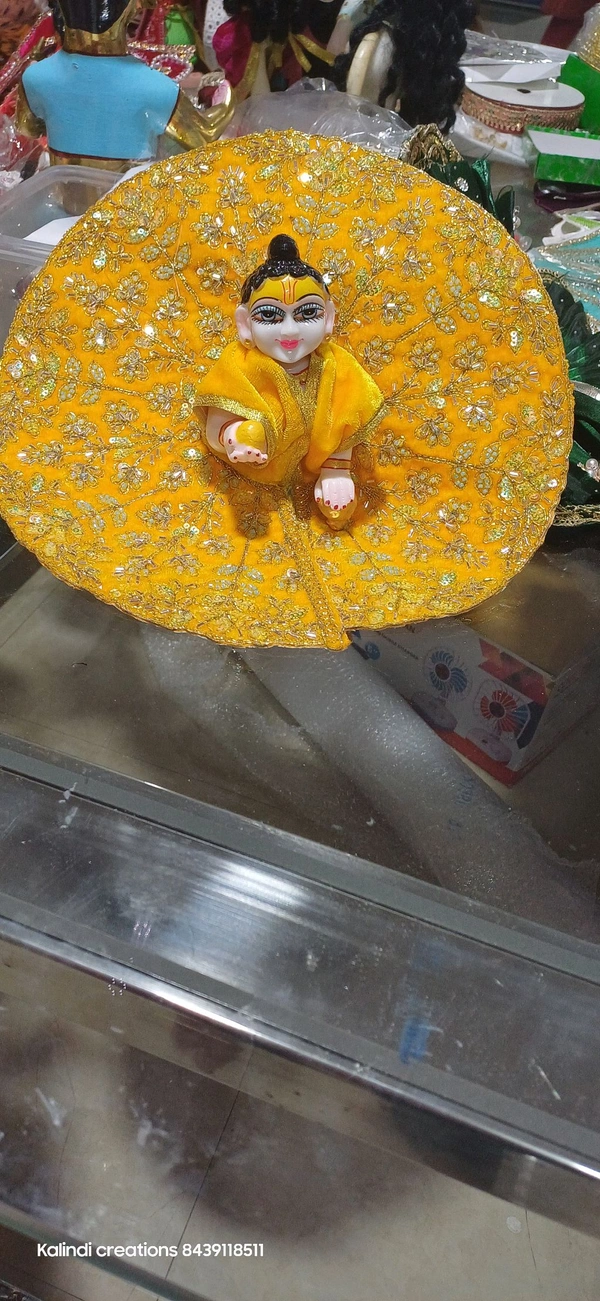 Handmade Velvet Poshak  - Red, 6 Num