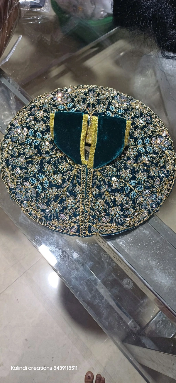 Handmade Velvet Poshak  - Red, 6 Num