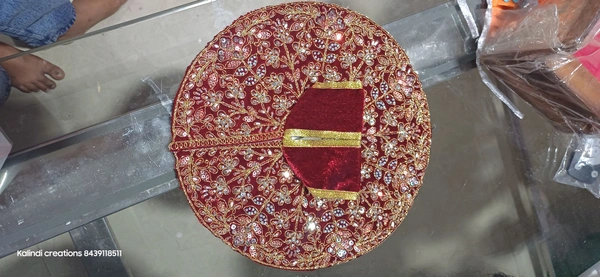 Handmade Velvet Poshak  - Red, 6 Num