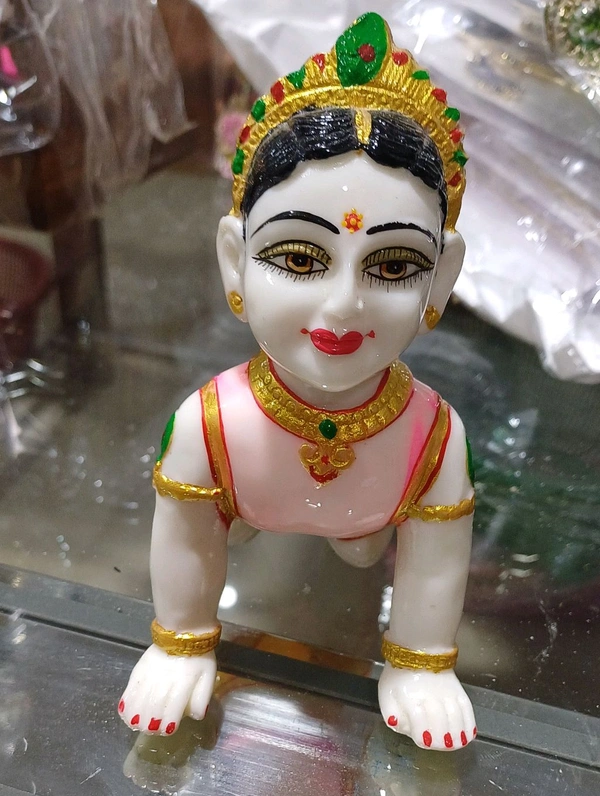 Radharani Dustmarble Murti - White, 7num