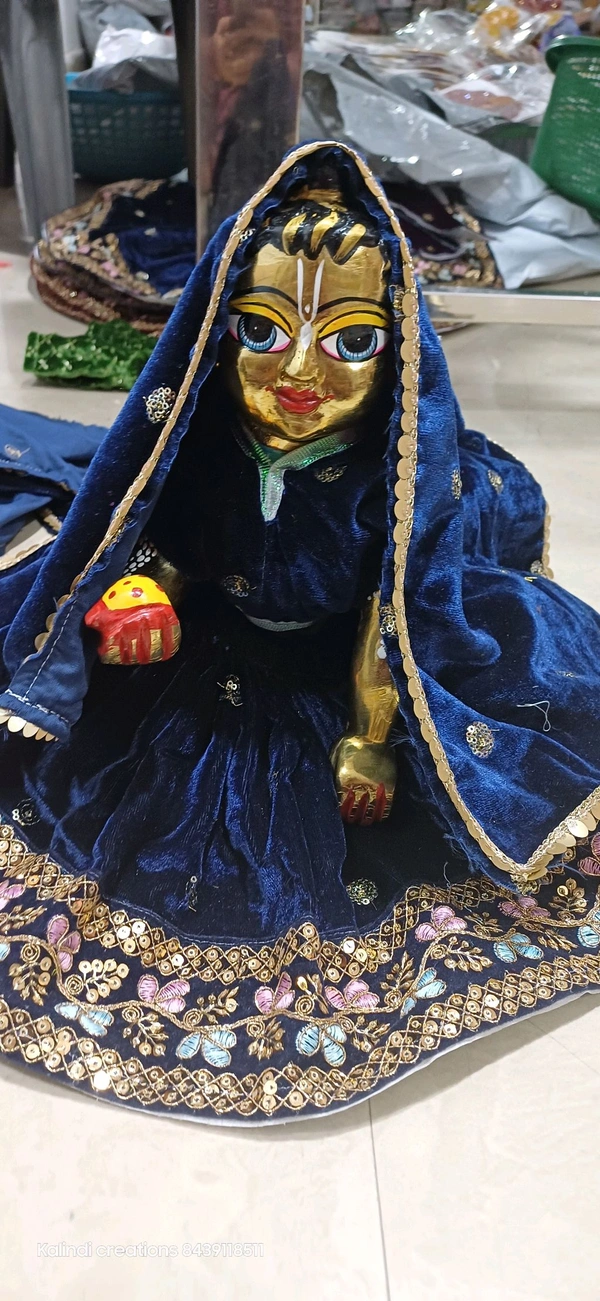 Laddu Gopal 10 No Dress 20 Inch - Brown, 2oinch 10 No