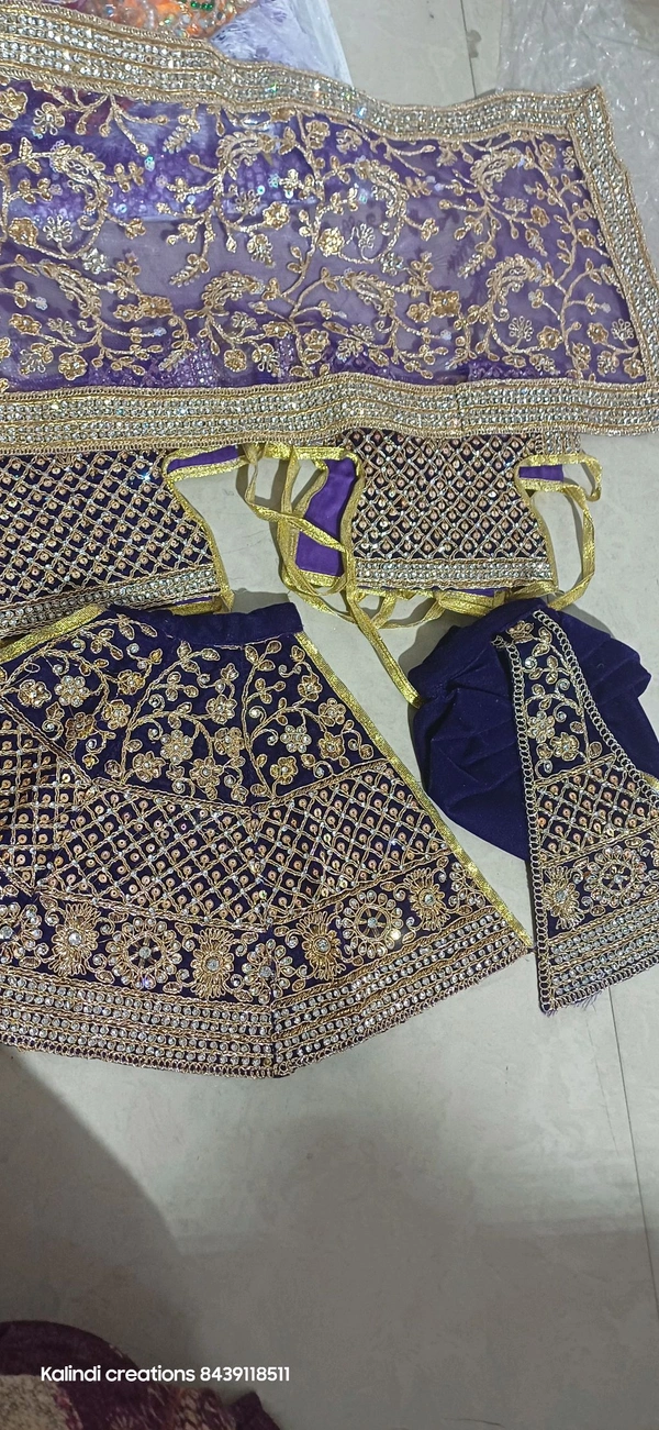 Radhakrishna Dress - 15inch, Pigment Indigo