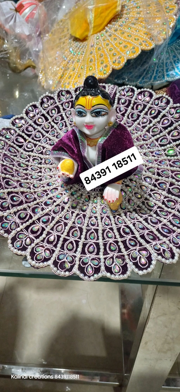 Laddu Gopal Dress  - Pigment Indigo, 0no (4inch)