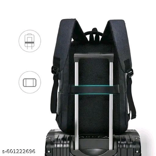 Iana Creation 32 L Backpack with USB Rechargable Unisex College & School Bags Bag/Backpack for Men Women Boys Girls & Students (USB-Black-2) - Black