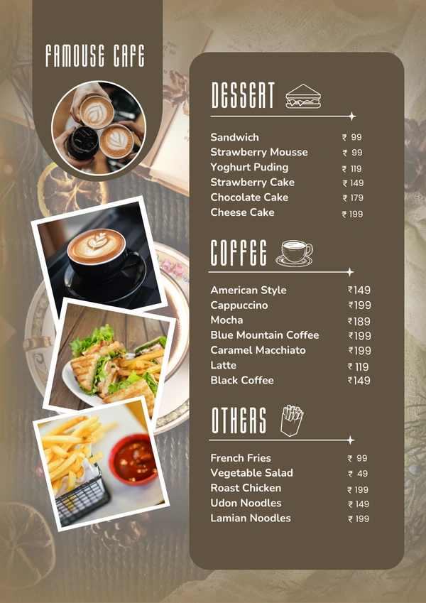 Menu & Catlog Design