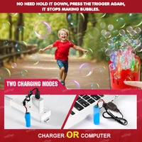 Bubble Machine Rechargeable Automatic