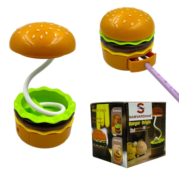Burger Table Lamp With Pencil Sharpener
