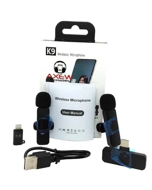 K9 Wireless Microphone With 2 Mic