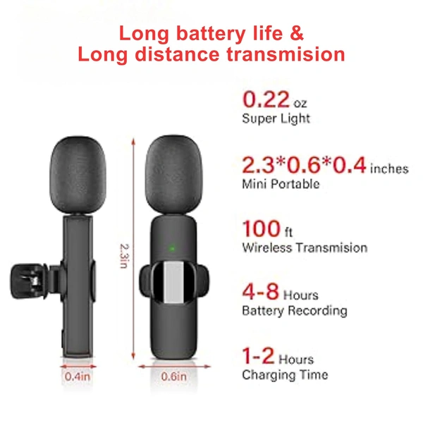 K9 Wireless Microphone With 2 Mic