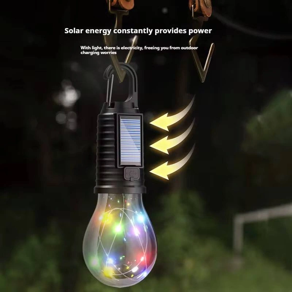 Solar Camping Bulb Light Portable & Rechargeable
