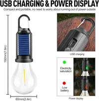 Solar Camping Bulb Light Portable & Rechargeable