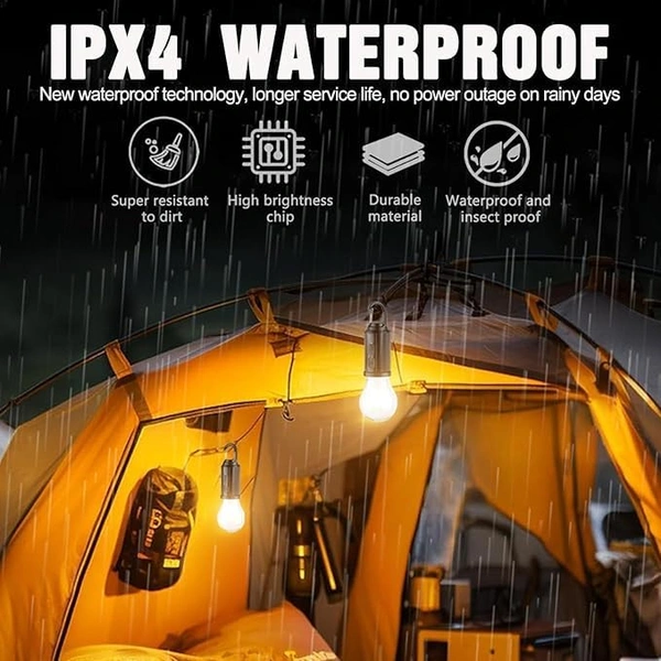 Solar Camping Bulb Light Portable & Rechargeable
