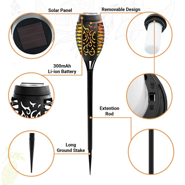 Solar Flame Outdoor Lights