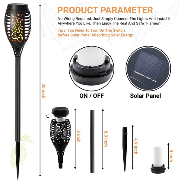 Solar Flame Outdoor Lights
