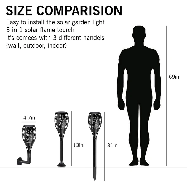 Solar Flame Outdoor Lights