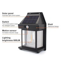 Solar Wall Lights Single Bulb Outdoor