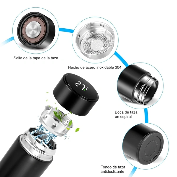 Temperature Bottle with LED Display 500ML
