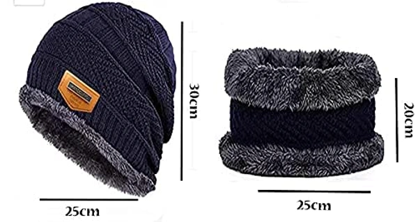 Woolen Cap With Neck Scarf