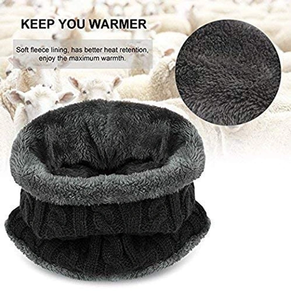 Woolen Cap With Neck Scarf