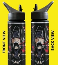 Itachi Printed 750 Ml Water Bottle - 750 ml, Black