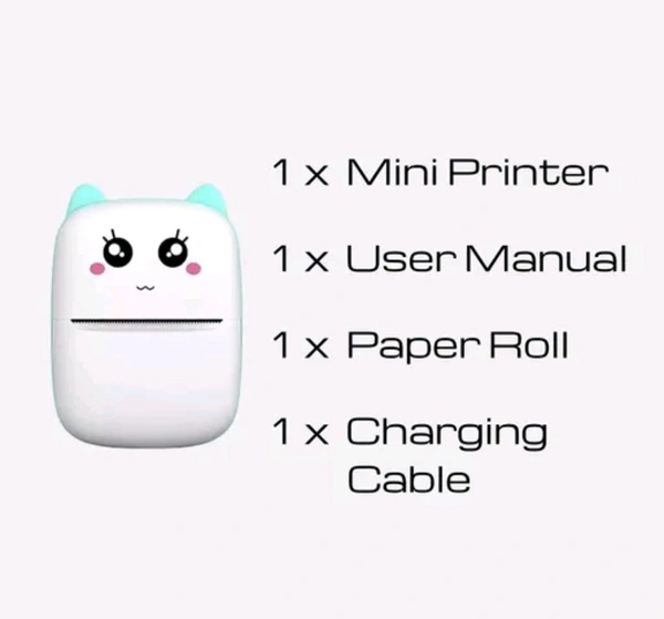 Mini Cute Thermal Printer - White