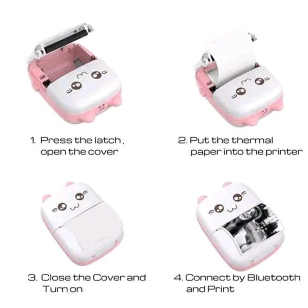Mini Cute Thermal Printer - White