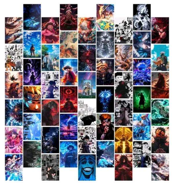 Set Of 54 Anime Posters (4x6 Inches Each) - 4x6 Inch