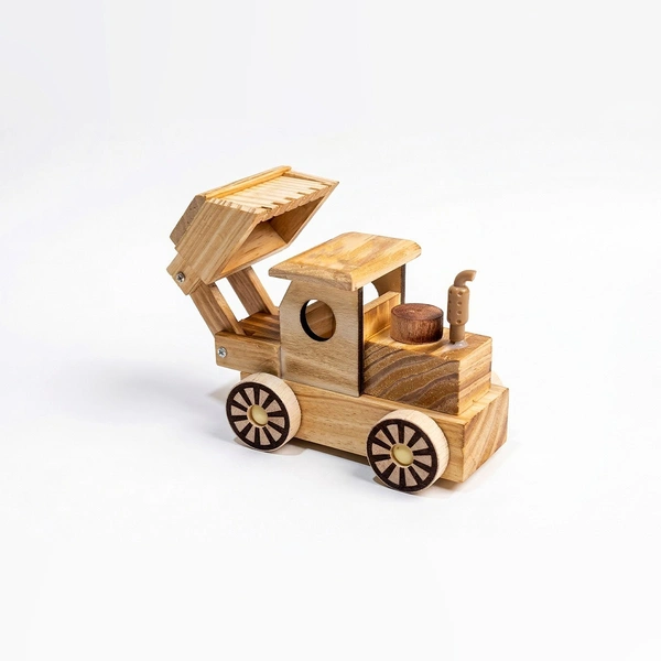 ClyPa Wooden JCB Toy โ Handmade Excavator Traditional Vehicle - 15cm X 13cm X 8cm
