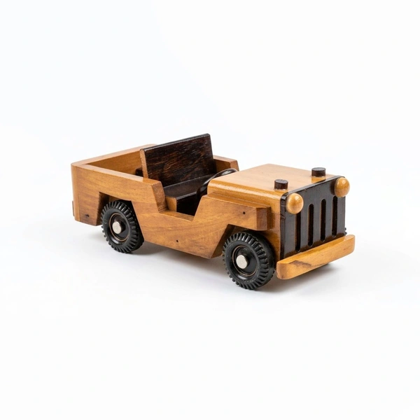 ClyPa Wooden Open Jeep Toy โ Classic Utility Vehicle for Kids