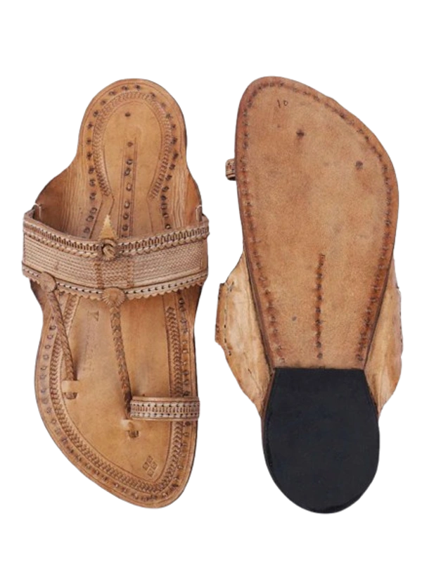 ClyPa Authentic Kapshi Kolhapuri Chappal - Crafted Leather, Heritage Indian Footwear for Unisex - 6