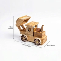 ClyPa Wooden JCB Toy โ Handmade Excavator Traditional Vehicle - 15cm X 13cm X 8cm