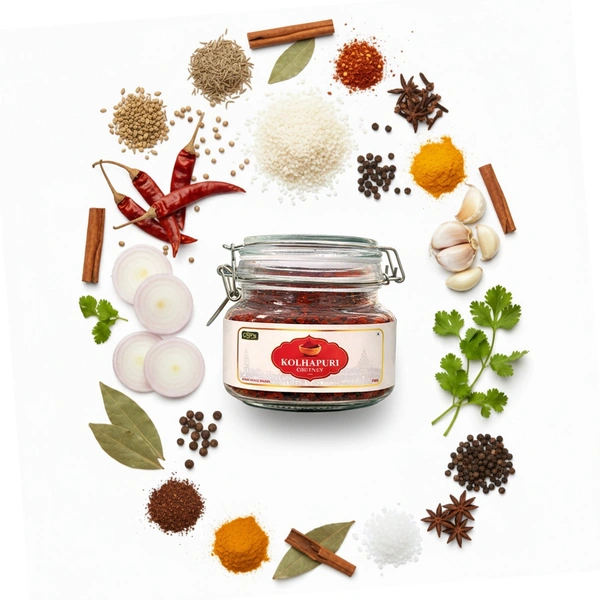 ClyPa Authentic Kolhapuri Chattani – Traditional Kaanda-Lasun Masala Blend | Fiery Onion-Garlic Spice Mix from Maharashtra - 1 Kg