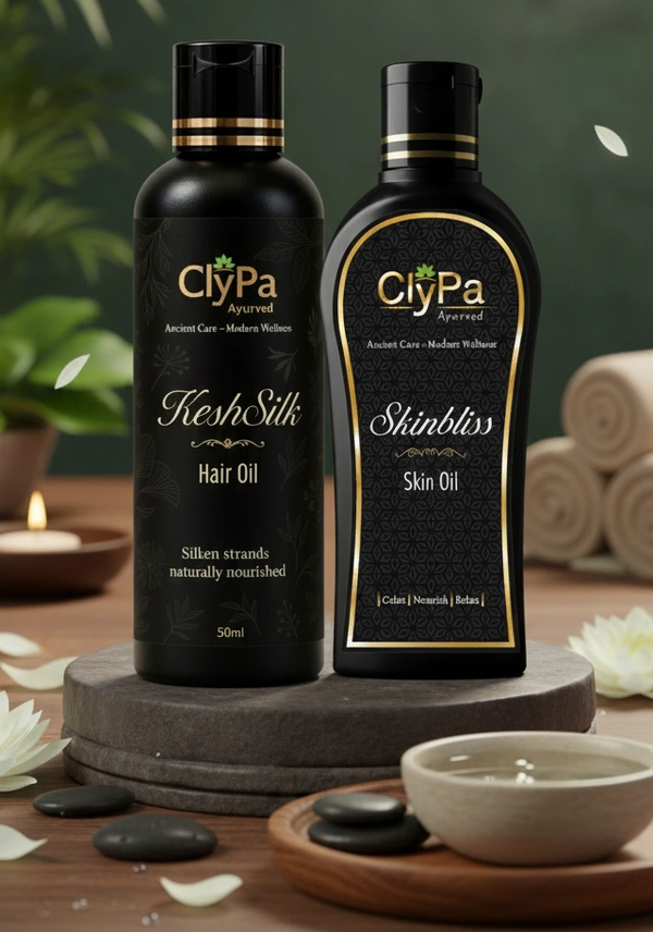 ClyPa - Nourish & Shine Power Pack | KeshSilk & Skinbliss | Hair Oil - Skin Oil Combo Offer - 50ml + 50ml