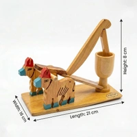 ClyPa Clypa Red And Teal Wooden Traditional Balancing Desk Novelty Drinking Bird Toy - 21cm X 16cm X 8cm