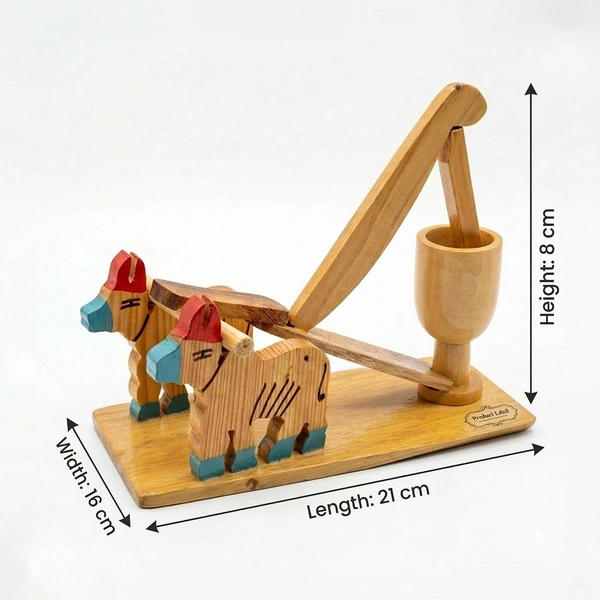 ClyPa Clypa Red And Teal Wooden Traditional Balancing Desk Novelty Drinking Bird Toy - 21cm X 16cm X 8cm