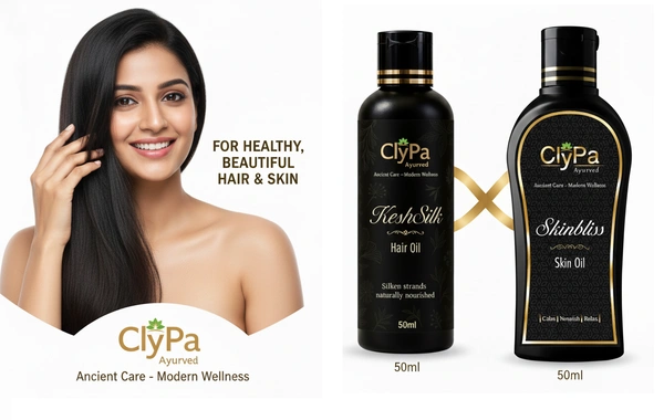 ClyPa - Nourish & Shine Power Pack | KeshSilk & Skinbliss | Hair Oil - Skin Oil Combo Offer - 50ml + 50ml