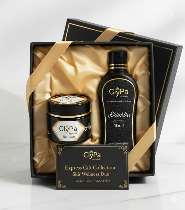 ClyPa Premium Skin Wellness Combo Pack – Glow-Boosting Oil & Ultra-Moisturizing Skin Oil + Nourish Cream - 50ml + 25gm