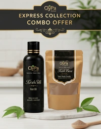 ClyPa Herbal Hair Oil and Powder Combo Pack – Natural Hair Growth Booster, Frizz Control, Root Repair & Scalp Detox - 50ml + 100gm