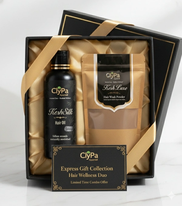 ClyPa Herbal Hair Oil and Powder Combo Pack – Natural Hair Growth Booster, Frizz Control, Root Repair & Scalp Detox - 50ml + 100gm