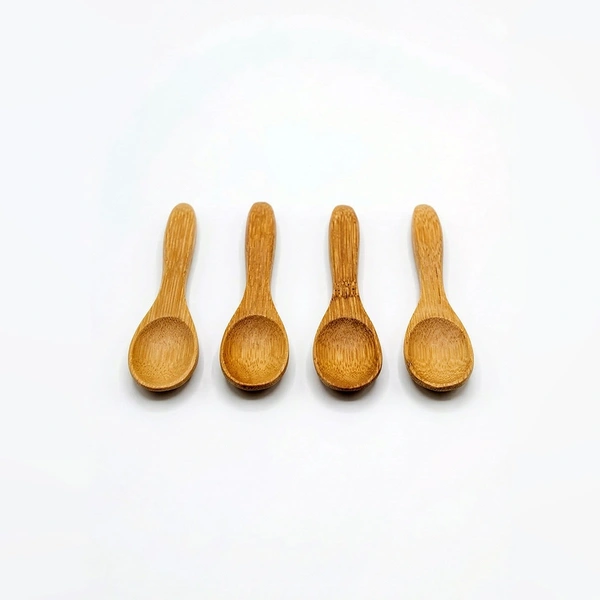 ClyPa Clypa Brown Wooden Child Safe Pretend Play Cooking Utensils Toy Spoon Set (Pack fo 4) - 9cm X 2cm X 1cm