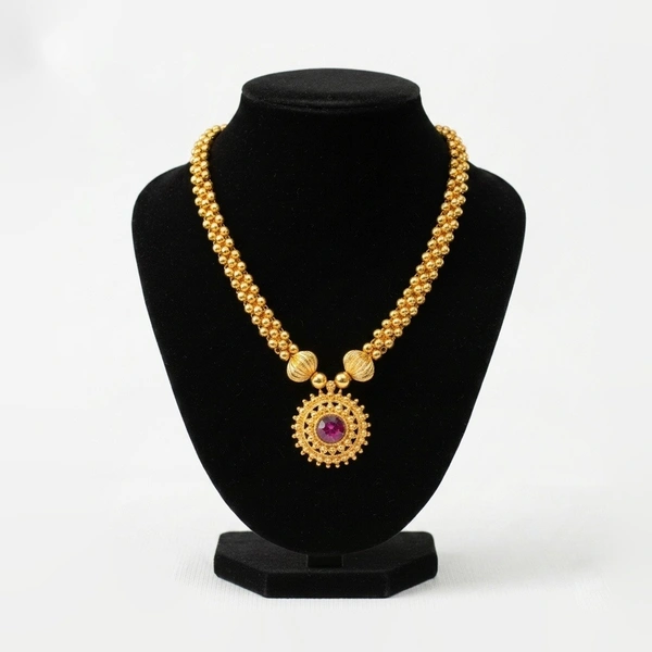 ClyPa Authentic Royal Kolhapuri Thushi - Ethnic Traditional Gold Plated Necklace