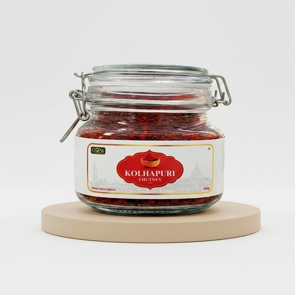 ClyPa Authentic Kolhapuri Chutney – Traditional Kaanda-Lasun Masala Blend | Fiery Onion-Garlic Spice Mix from Maharashtra - 500gm