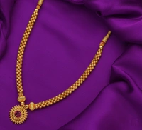 ClyPa Authentic Royal Kolhapuri Thushi - Ethnic Traditional Gold Plated Necklace