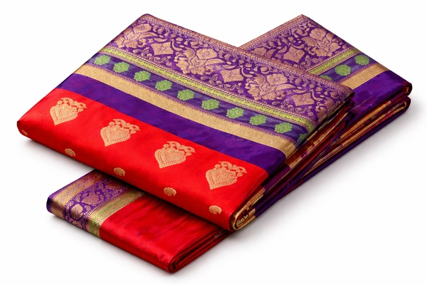 ClyPa Authentic Traditional Maharashtrian Nauvari Saree for Women – Silk Blend with Zari Border