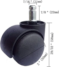 Steel Chair Base with Black Wheel Gas Hydraulic and Tilting Plate